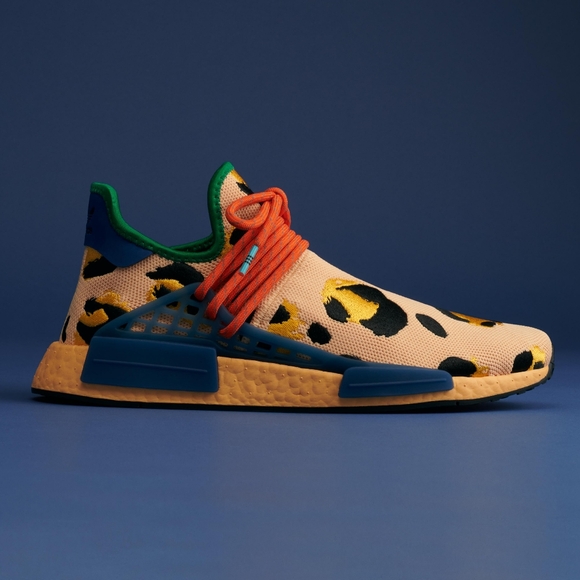 NWT Adidas x Pharrell Hu Pulse Amber Animal Print NMD Boost Human Race Sneakers - Picture 3 of 15